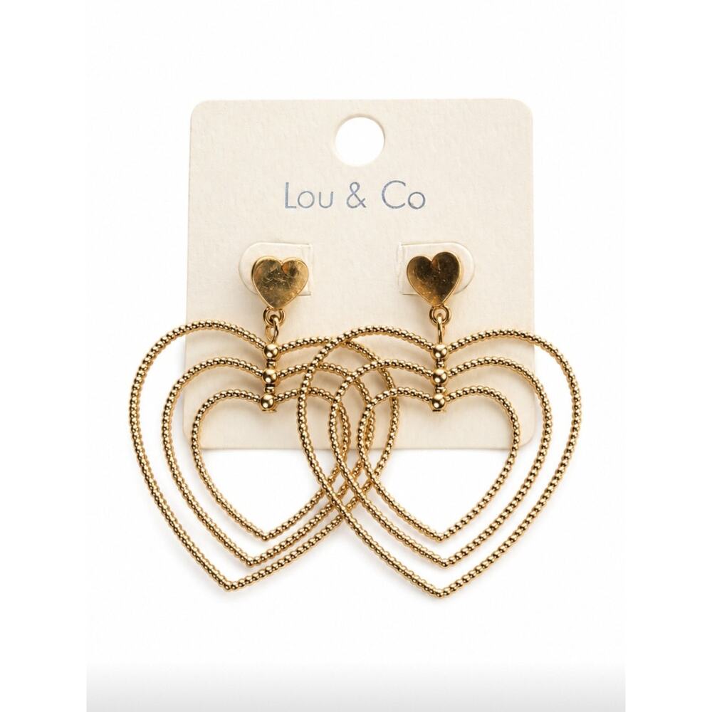 Lou & Co Gold Heat Earrings New